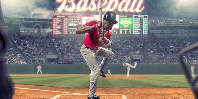 野球のバッターがボールを狙うイメージ