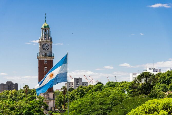 ブエノスアイレス記念時計塔が見える景色