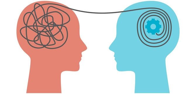 共感する二人のイメージ