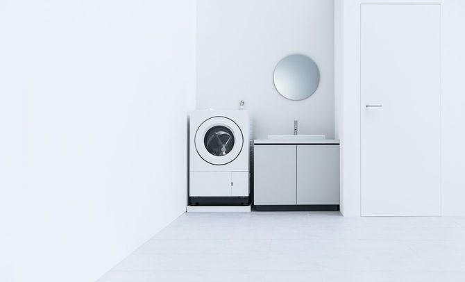 狭小なスペースにも設置しやすいドラム式洗濯乾燥機