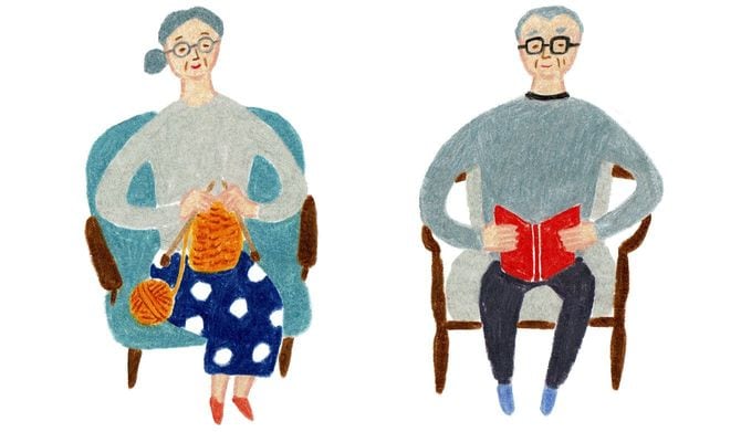 老夫婦のイラスト