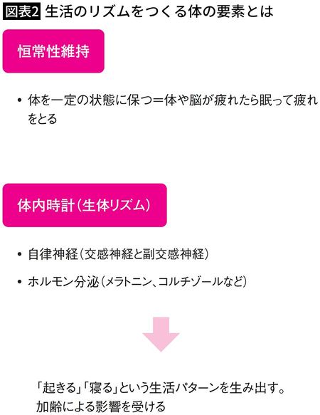 【図表2】生活のリズムをつくる体の要素とは