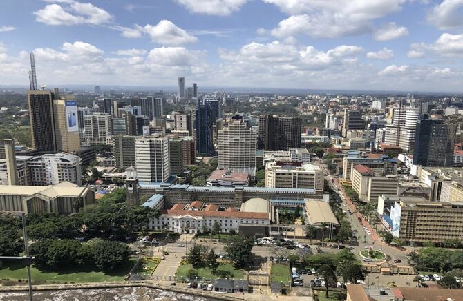 ナイロビ市街の全景