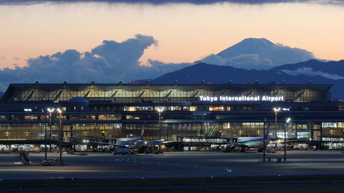 富士山と羽田空港