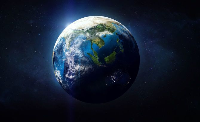 宇宙の惑星地球