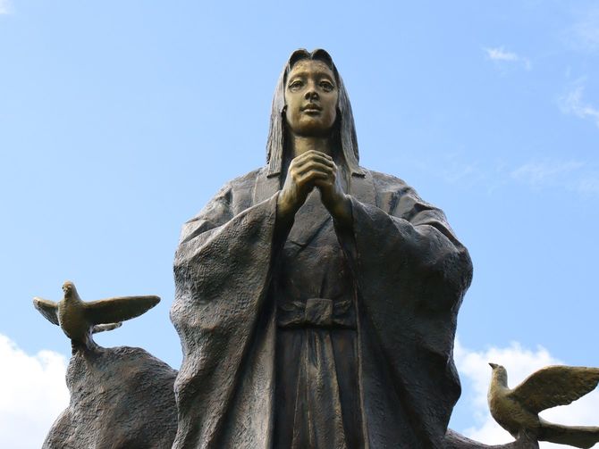 「ガラシャ夫人像」カトリック宮津教会