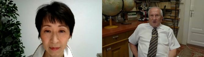 カリコ氏の恩師トート先生に取材する筆者