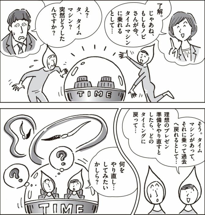 小倉広さんの著書内のマンガの1シーン