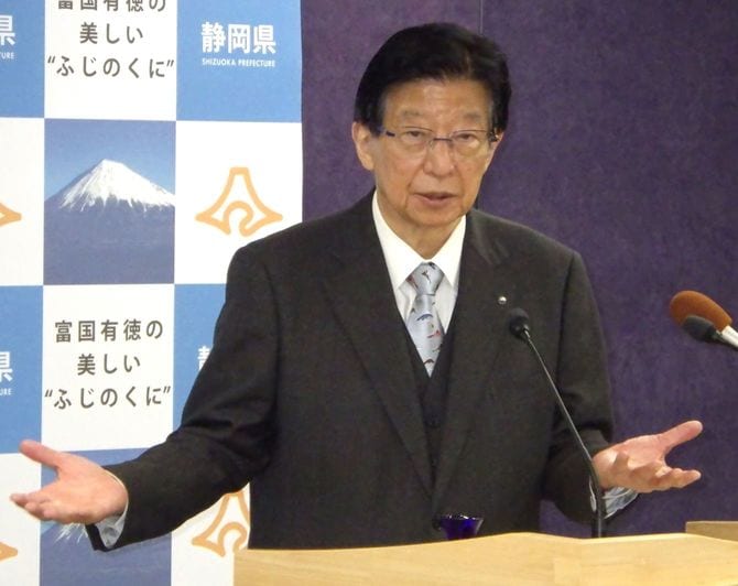 3月26日の知事会見(静岡県庁)