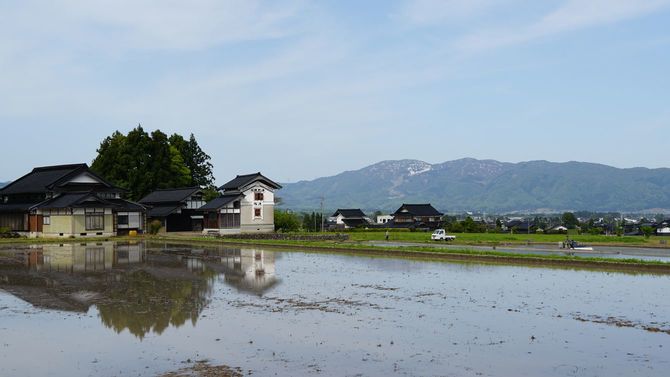 富山の五箇山の風景