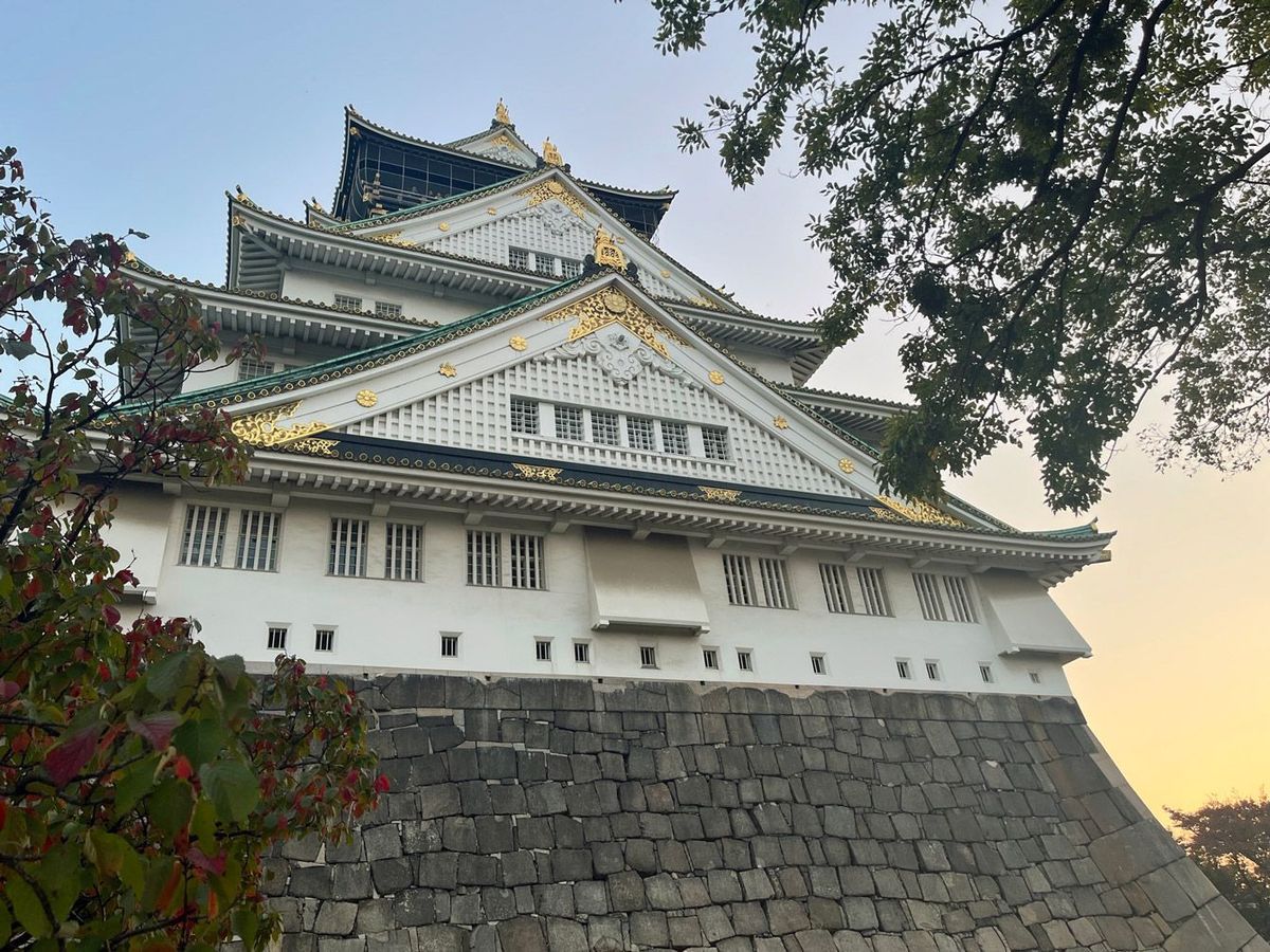 現在の大阪城公園、天守閣