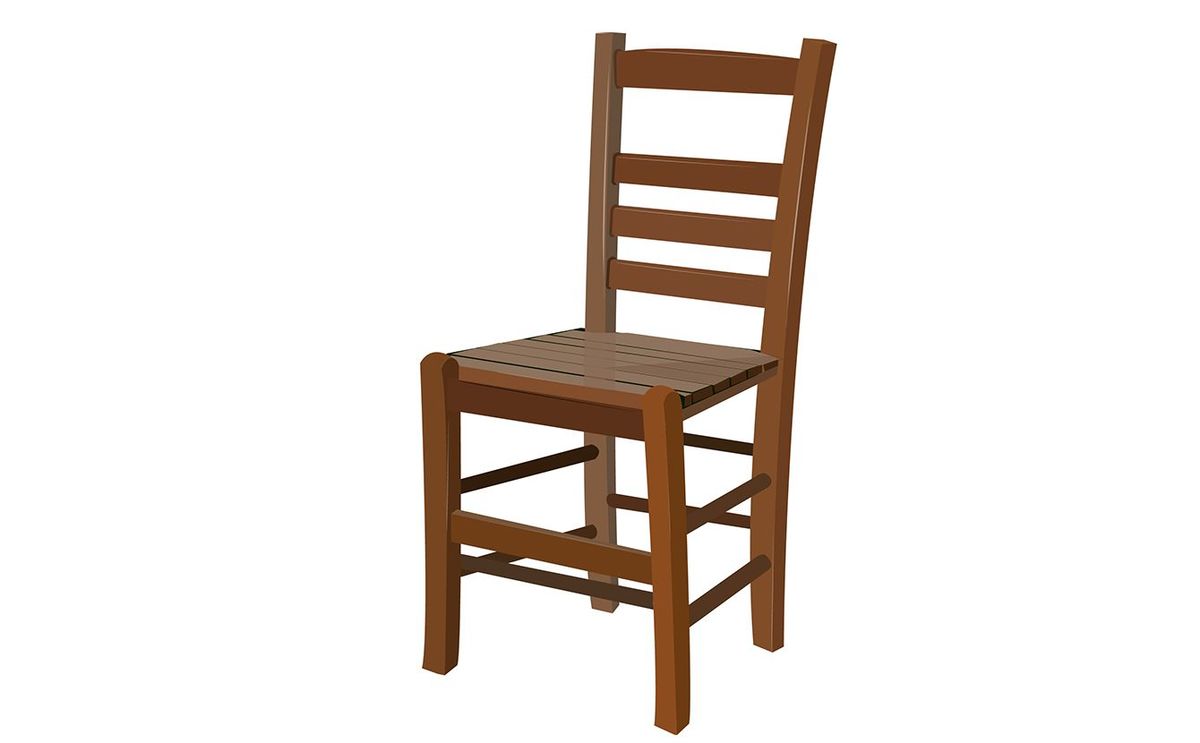 昔ながらの木製の椅子