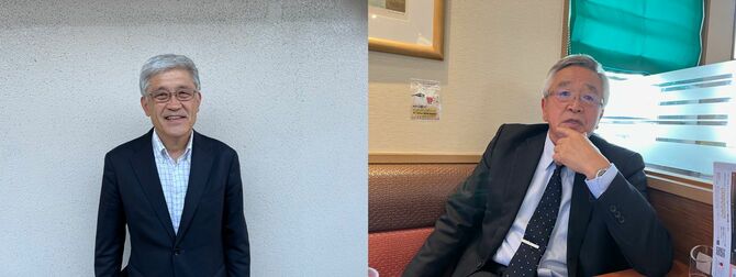 朝日新聞記者・山田雄一氏（写真左）、長野県高野連会長の小林善一氏（写真右）