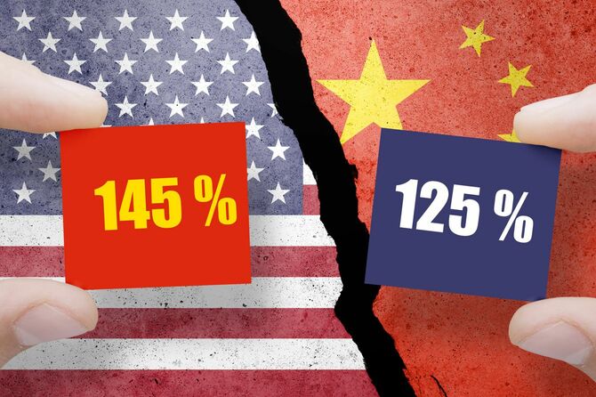 145％のアメリカと125％の中国