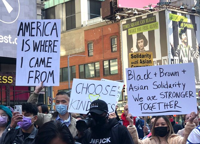 #Stop Asian Hateのデモ