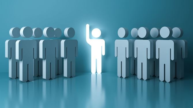 目立つ人のイメージ