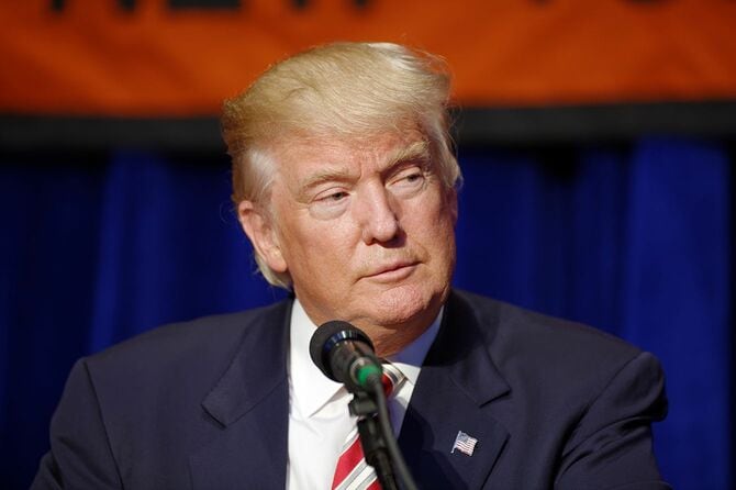 ドナルド・J・トランプ、ニューヨーク・マリオット・マーキス・ホテルにて 2016年9月7日