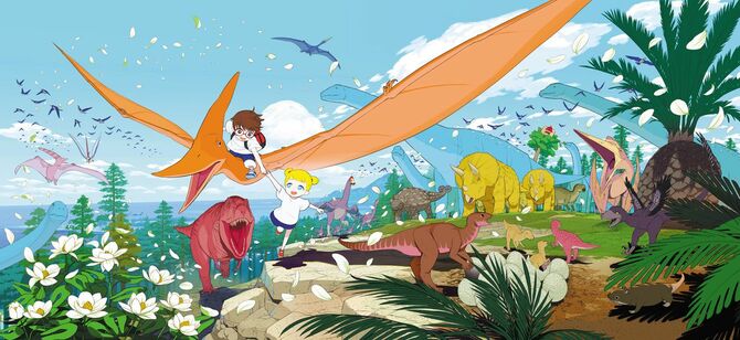 親しみやすい見た目と、恐竜の骨格の正しさを両立させたイラストが随所に挿入されている