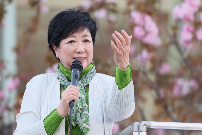 小池氏は私に嘘をついていた（東京15区補欠選挙の告示を控え、街頭演説会の応援に訪れた東京都の小池百合子知事、2024年4月13日）