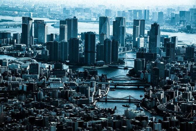 超高層ビルの街並み