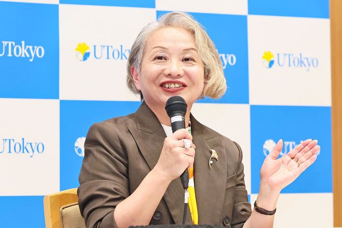 東京大学、藤垣裕子次期総長予定者の記者会見＝2026年9月29日、都内