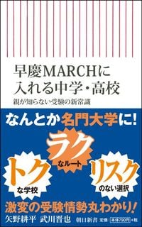 矢野耕平、武川晋也『早慶MARCHに入れる中学・高校』（朝日新書／朝日新聞出版）