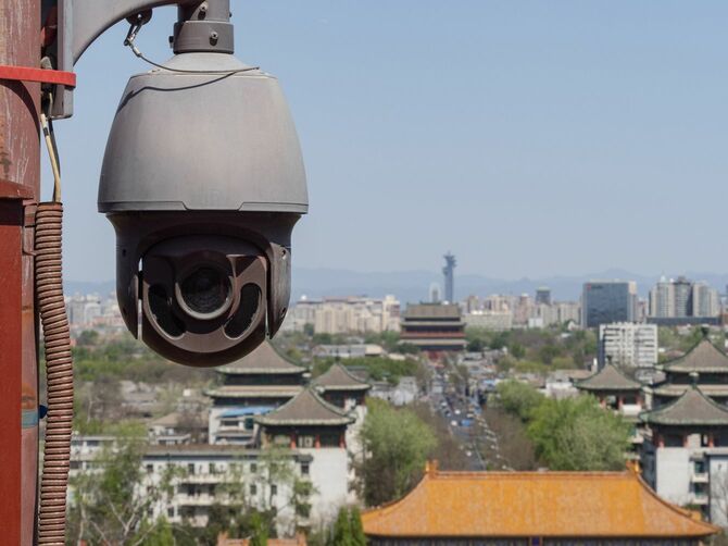 北京に設置された監視カメラ