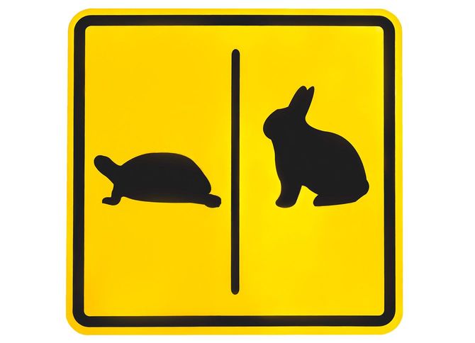 カメとウサギのピクトグラム