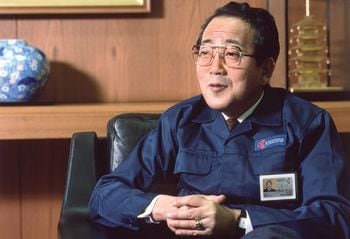 京セラ社長時代の稲盛和夫氏(1984年)