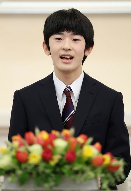 成年に当たり、初めて記者会見をされる秋篠宮家の長男悠仁さま＝2025年3月3日、東京・赤坂御用地内の赤坂東邸