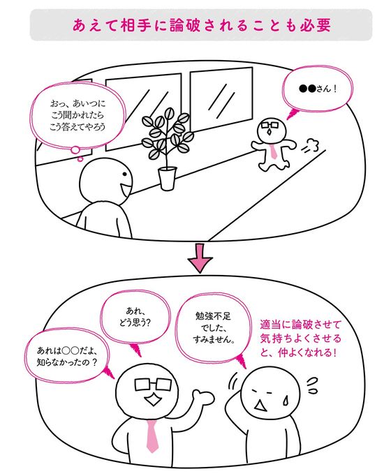 あえて相手に論破されることも必要