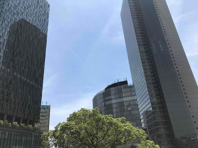 JR名古屋駅周辺は超高層ビルが多い