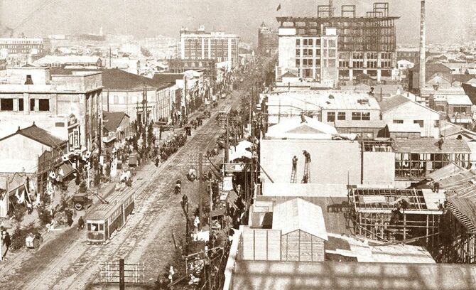 1923年東京・関東大震災直後の銀座通り（中央通り）