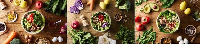 左から「チキン・タコボウル(税込1295円)」、「カル・メックス(税込1367円)」、「ヒップスター(税込1495円)」