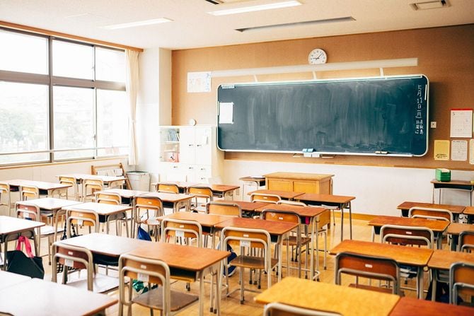 日本の高校の教室
