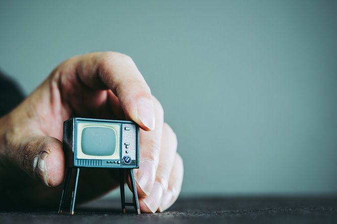 ミニチュアのテレビ