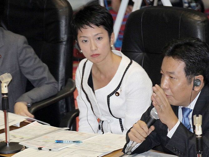2009年11月11日、行政刷新会議に出席した蓮舫参議院議員（東京・新宿区の国立印刷局市ケ谷センター）