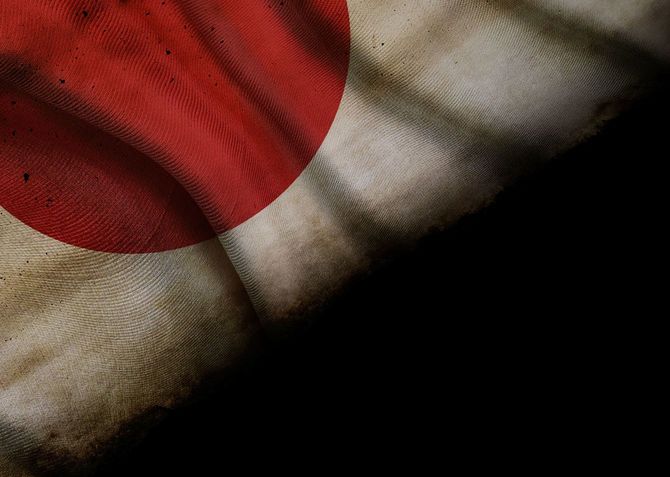 汚れた日本の国旗