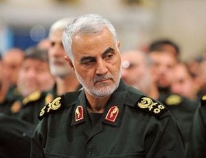 2020年1月3日に米軍の攻撃によって殺害された、イラン革命防衛隊のソレイマニ司令官。