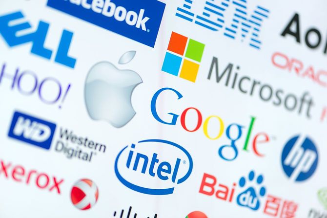 GoogleやApple、Microsoftなど、世界の有名IT企業のロゴマーク