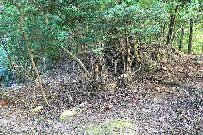 本丸南端の虎口と櫓跡