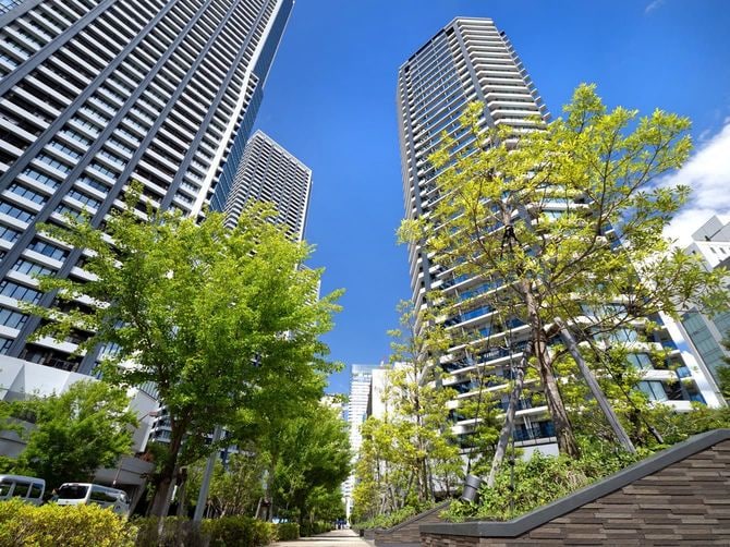 晴海のタワーマンション群