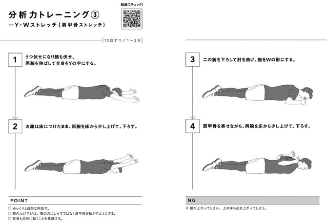 分析力トレーニング　Y・Wストレッチ（肩甲骨ストレッチ）