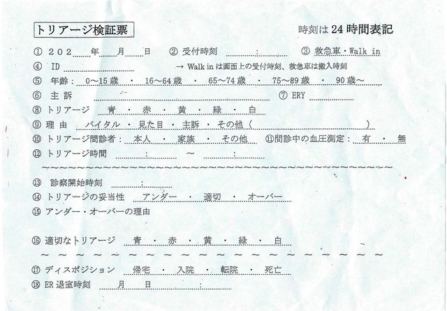 トリアージ検証票