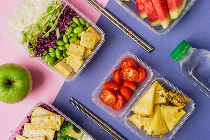 カラフルなベジタリアン弁当