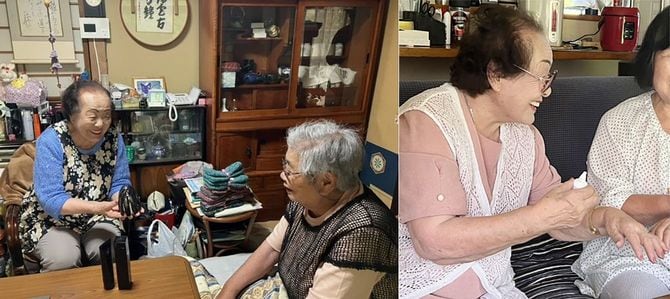 接客中の堀野さんの様子