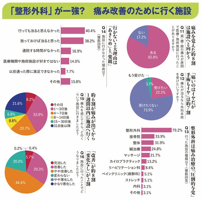【図表】「整形外科」が一強？痛み改善のために行く施設