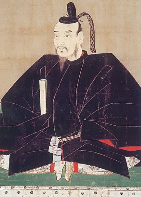 長宗我部元親。画名「絹本著色長宗我部元親像」秦神社所蔵品