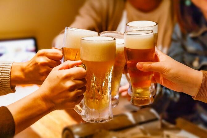 ビールで乾杯