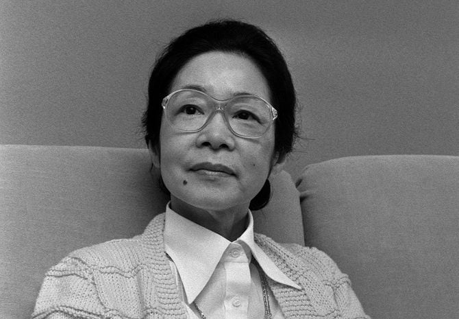 漫画家の長谷川町子さん。「サザエさん」原作者。国民栄誉賞を受賞した。